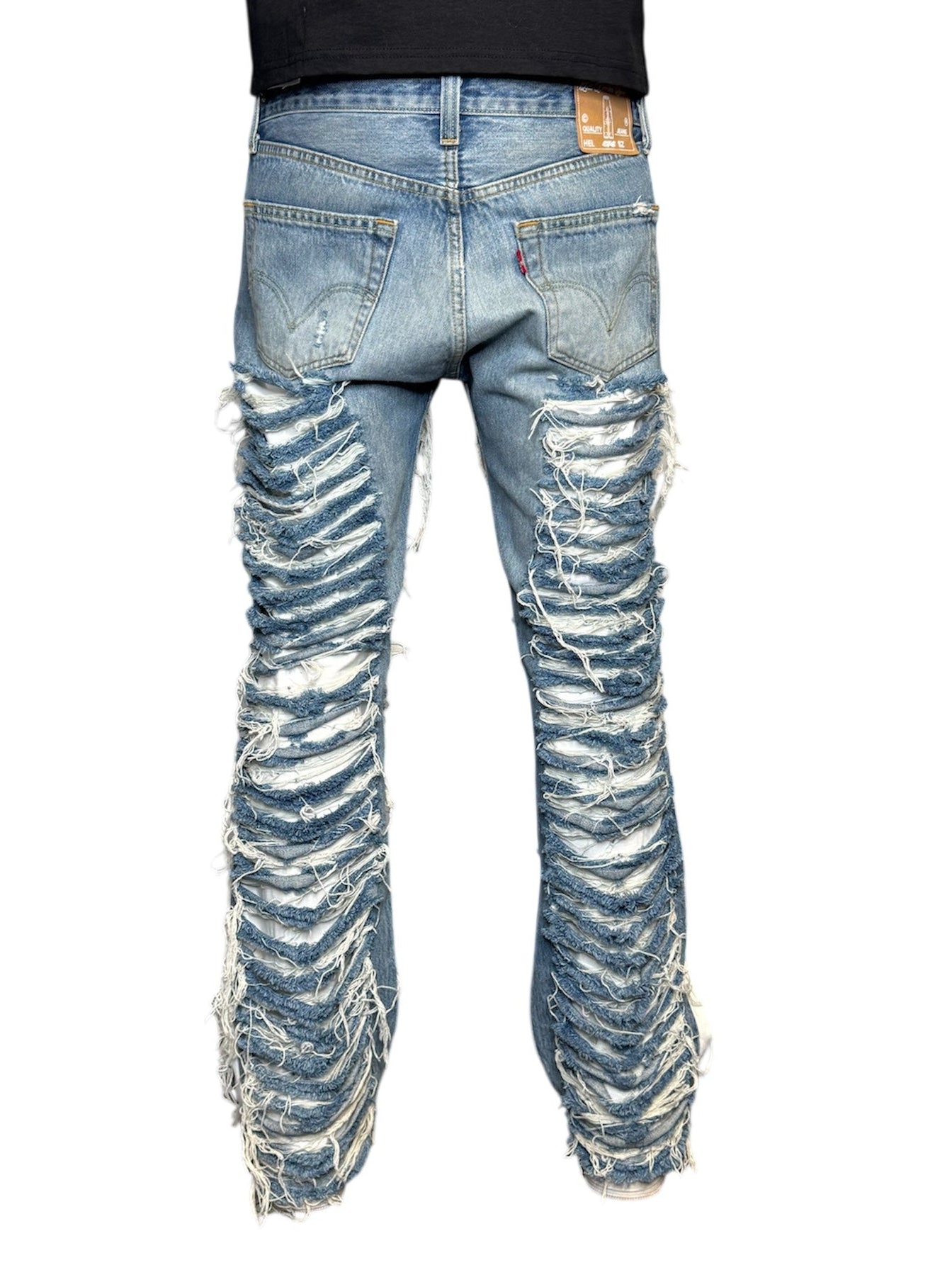 L.D.R® Slasher Jeans (blue-white) – Lotto Denim Repair