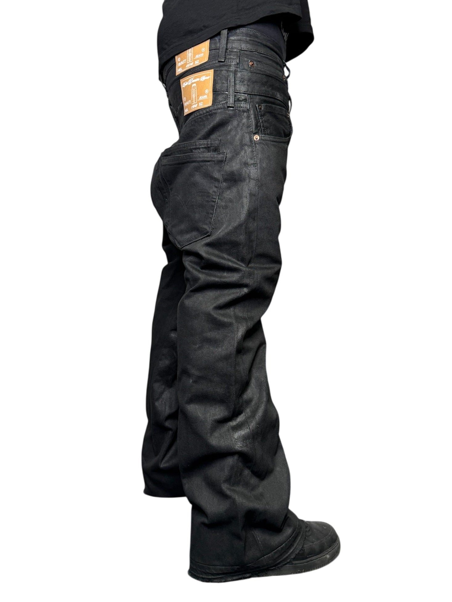 L.D.R Double Jeans (waxed black) – Lotto Denim Repair